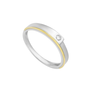 Nhẫn cưới Tơ Hồng nam Kim cương Vàng 58,5% (14K) VELORA DD00C001412