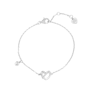 Lắc tay Kim cương Vàng Trắng 58,5% (14K) VELORA Kind Heart DDDDW001108